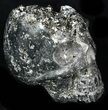 Polished Pyrite Skull With Pyritohedral Crystals #33506-2